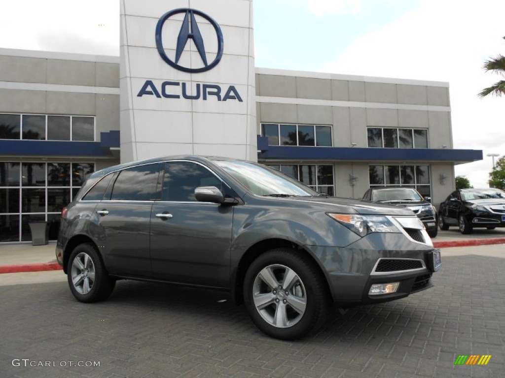 2012 MDX SH-AWD Technology - Polished Metal Metallic / Ebony photo #1