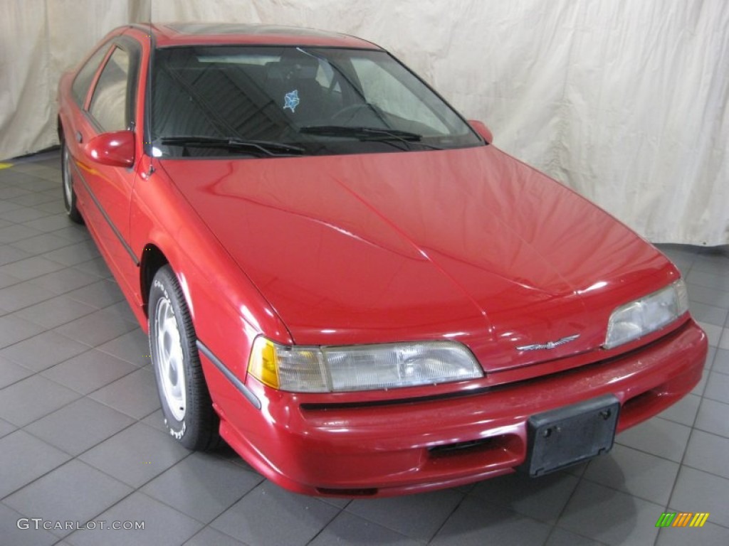 Vermillion Red 1990 Ford Thunderbird SC Super Coupe Exterior Photo #69653086