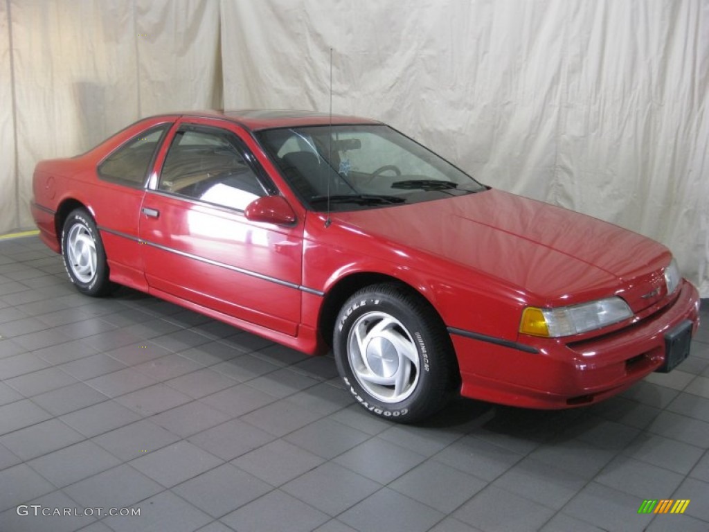Vermillion Red 1990 Ford Thunderbird SC Super Coupe Exterior Photo #69653131