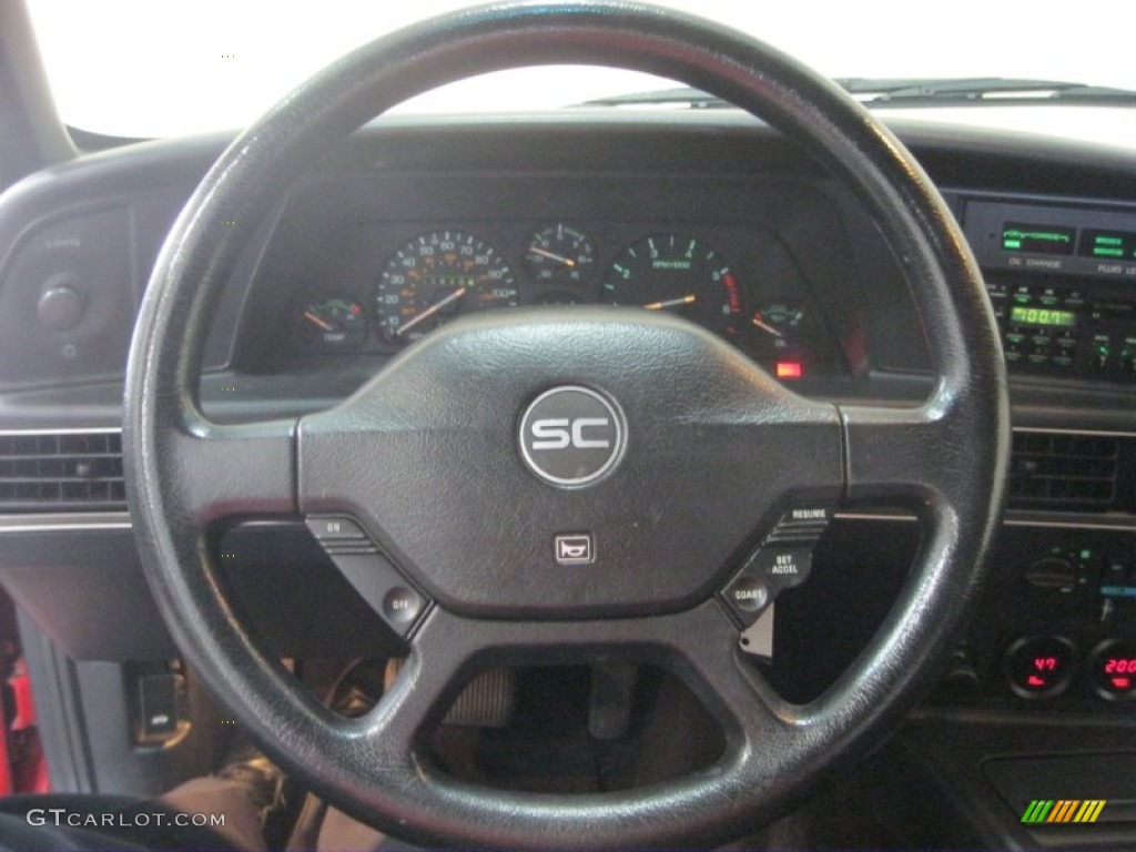 1990 Ford Thunderbird SC Super Coupe Titanium Gray Steering Wheel Photo #69653350