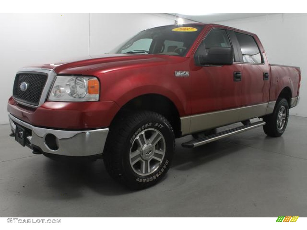 2007 F150 XLT SuperCrew 4x4 - Redfire Metallic / Tan photo #1