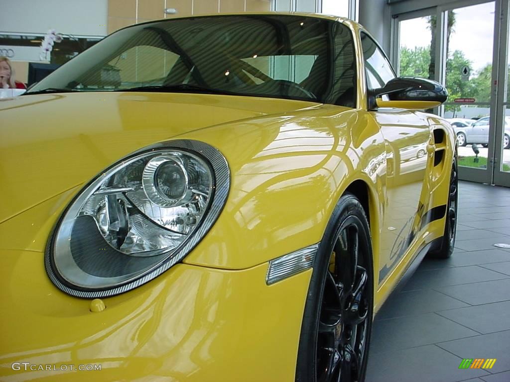 2008 911 GT2 - Speed Yellow / Black photo #7