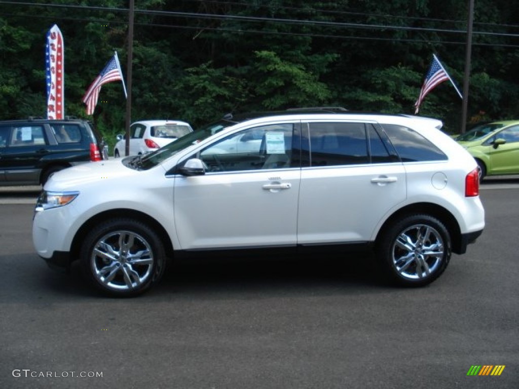 White Platinum Tri-Coat 2013 Ford Edge Limited AWD Exterior Photo #69655981