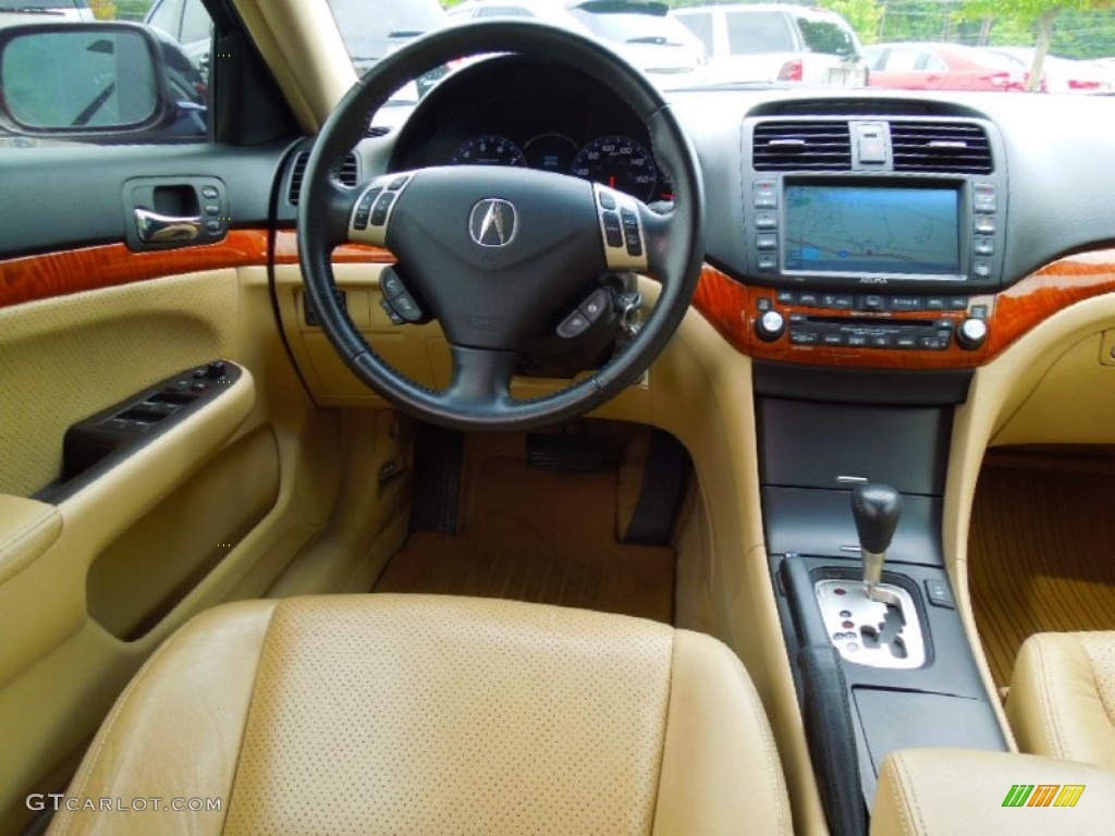 2007 Acura TSX Sedan Parchment Dashboard Photo #69656173