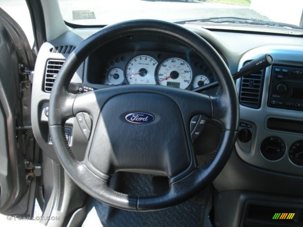 2003 Ford Escape XLT V6 4WD Medium Dark Flint Steering Wheel Photo #69659190