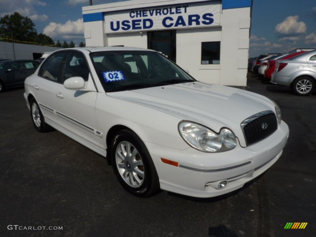 2002 Sonata GLS V6 - Noble White / Black photo #1