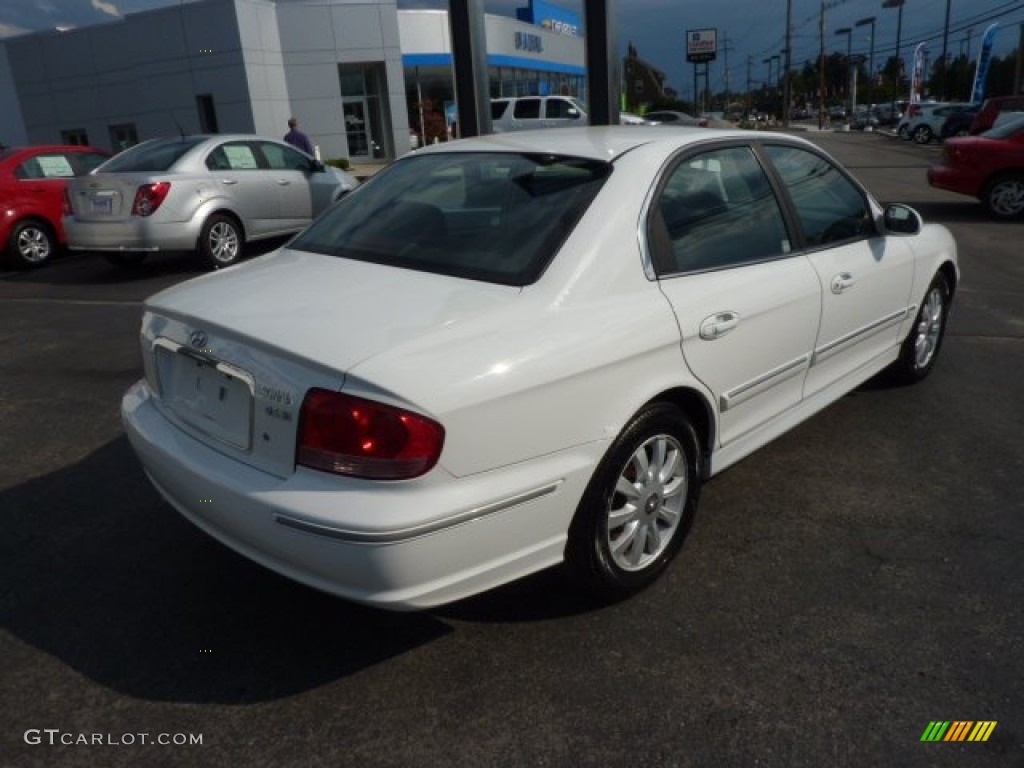2002 Sonata GLS V6 - Noble White / Black photo #7