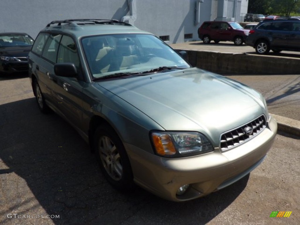 2003 Outback Wagon - Seamist Green Pearl / Beige photo #1