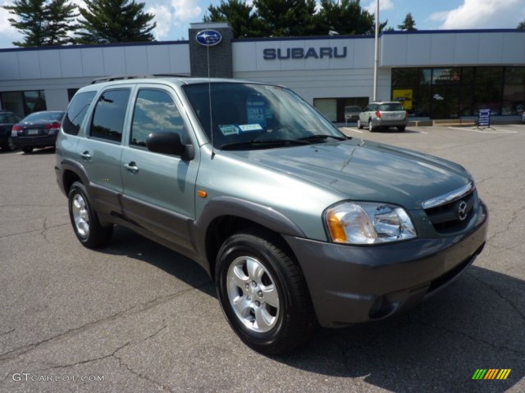 2003 Tribute LX-V6 4WD - Light Cypress Green Metallic / Dark Flint Gray photo #1
