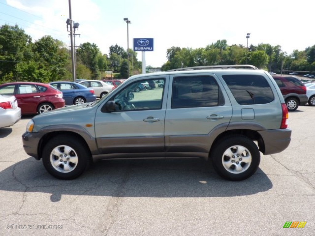2003 Tribute LX-V6 4WD - Light Cypress Green Metallic / Dark Flint Gray photo #4