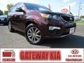 2011 Dark Cherry Kia Sorento SX V6  photo #1