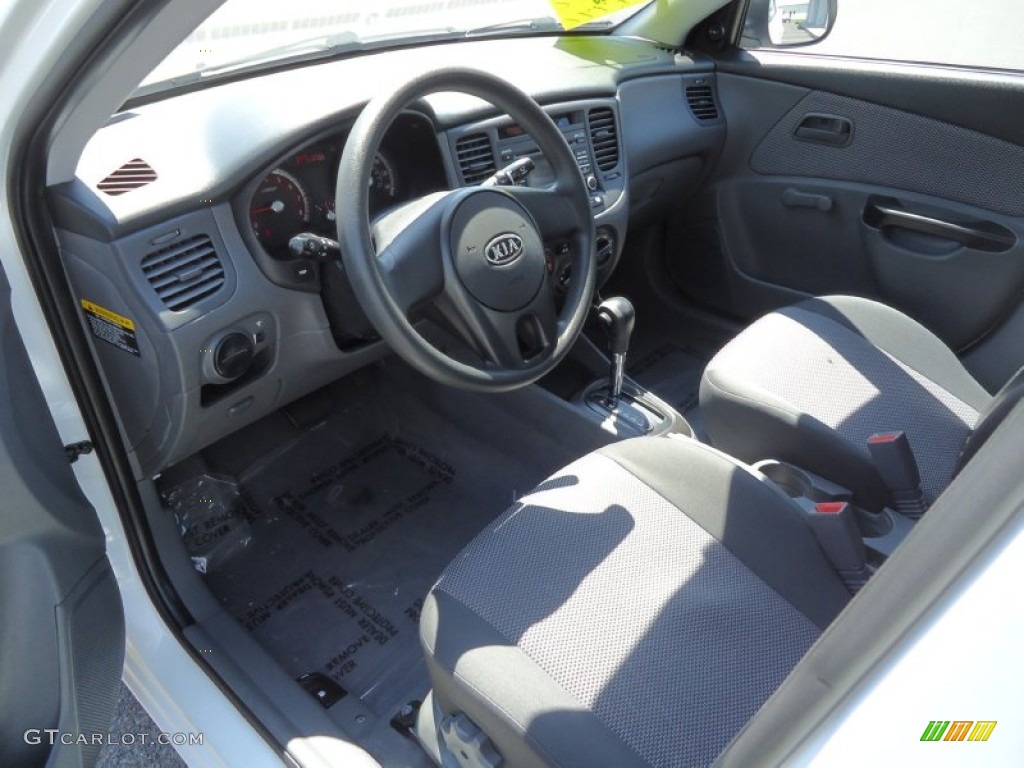 Gray Interior 2010 Kia Rio LX Sedan Photo #69663624