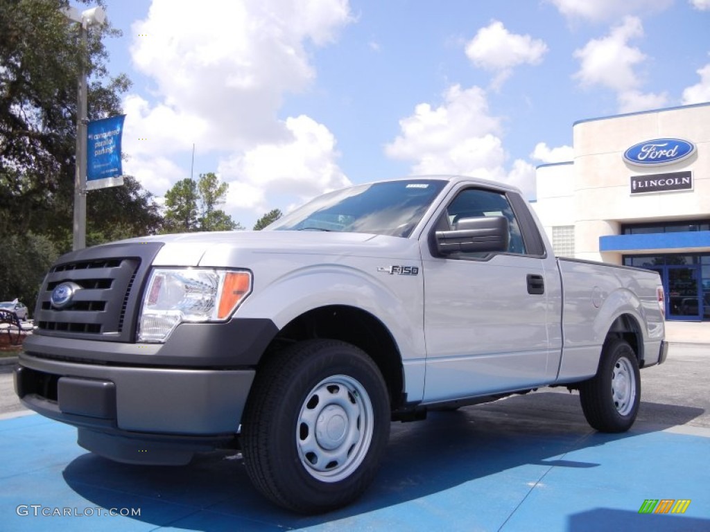 2011 F150 XL Regular Cab - Ingot Silver Metallic / Steel Gray photo #1