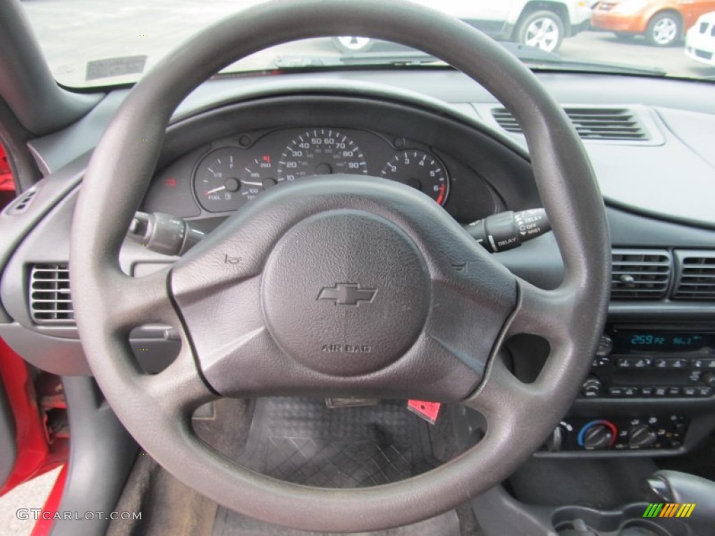 2005 Chevrolet Cavalier LS Coupe Graphite Gray Steering Wheel Photo #69665772