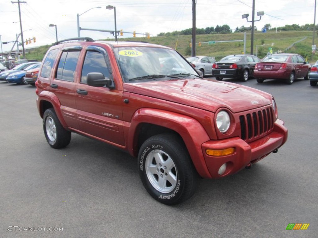 Salsa Red Pearlcoat 2002 Jeep Liberty Limited 4x4 Exterior Photo #69666135