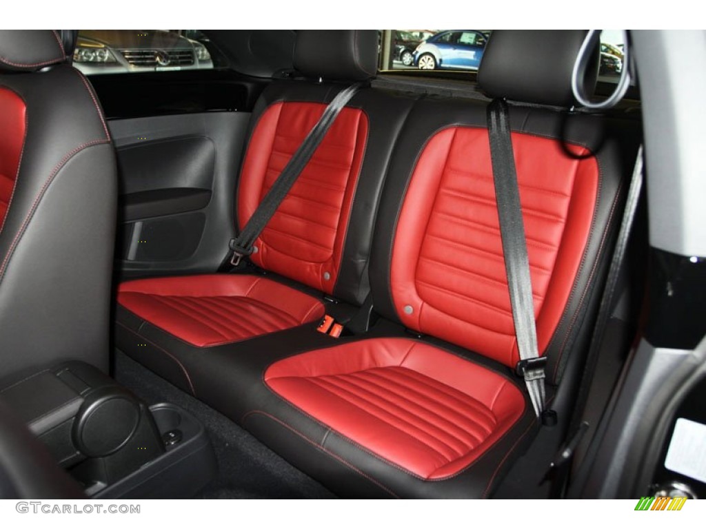 Black/Red Interior 2013 Volkswagen Beetle Turbo Photo #69667923