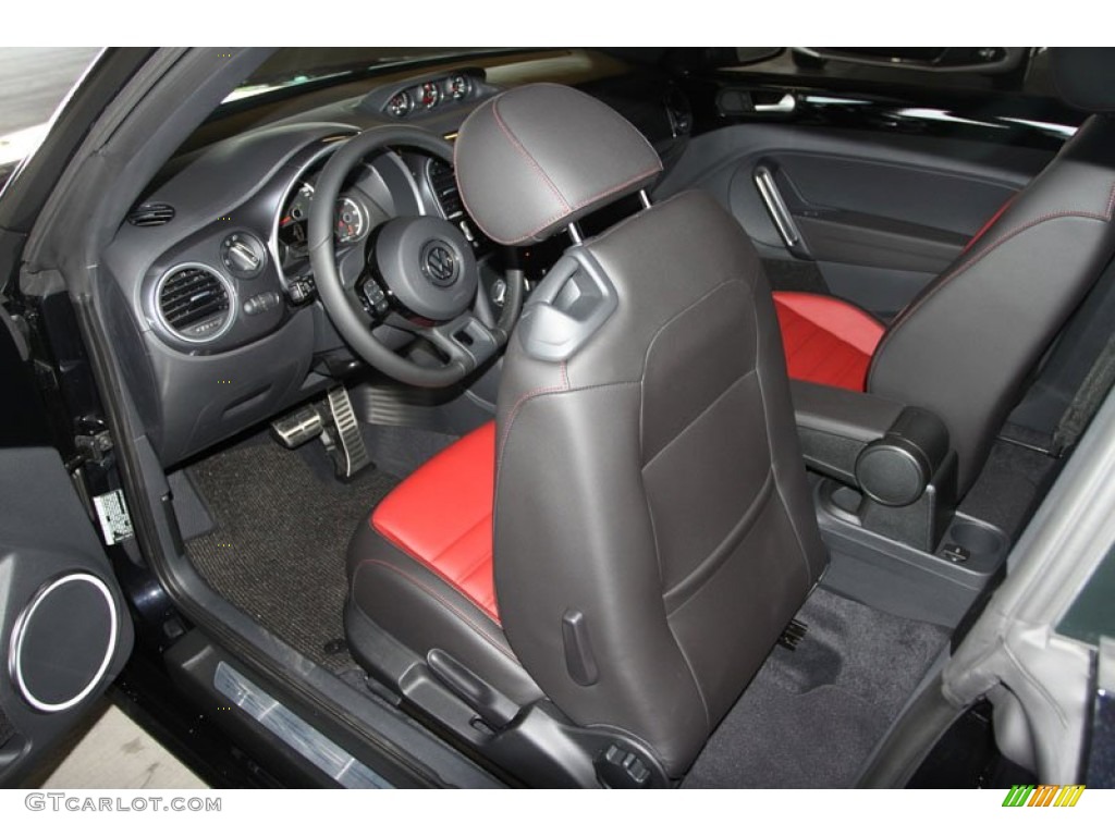 Black/Red Interior 2013 Volkswagen Beetle Turbo Photo #69667928