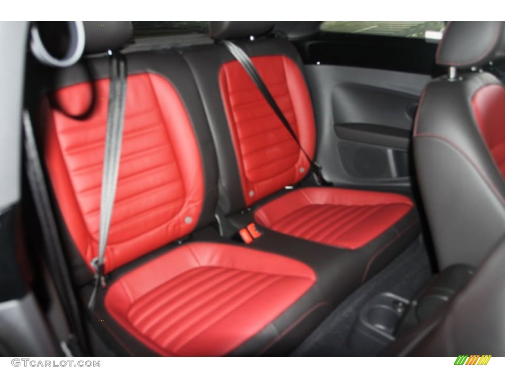 Black/Red Interior 2013 Volkswagen Beetle Turbo Photo #69668001
