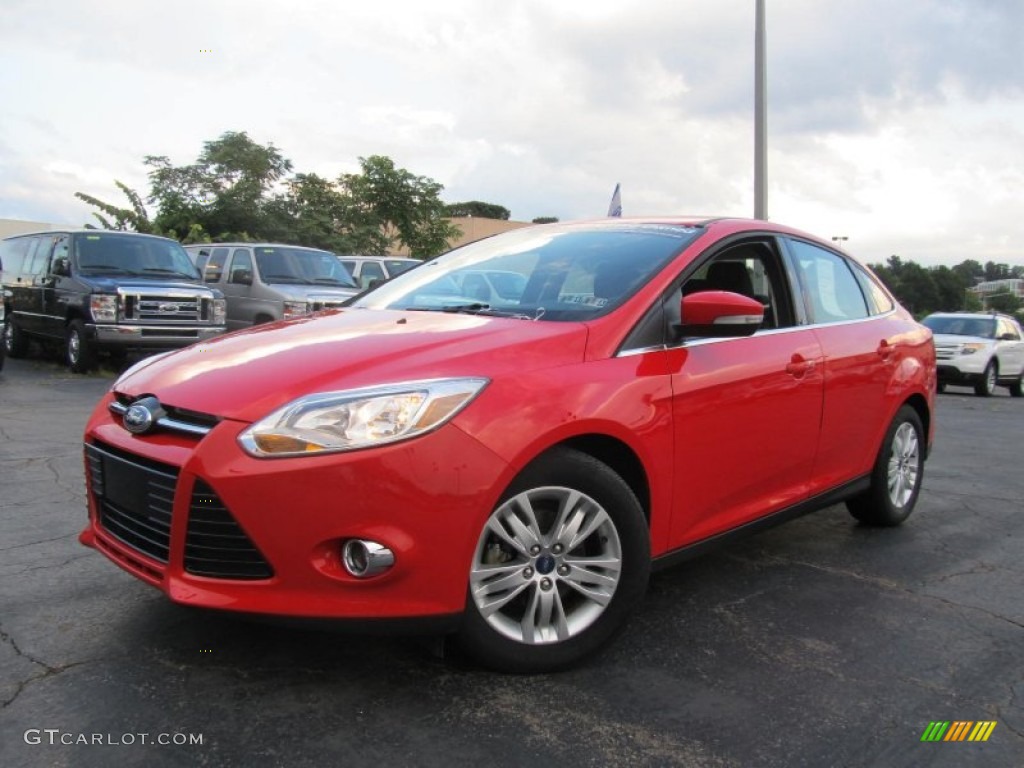 2012 Focus SEL Sedan - Race Red / Charcoal Black photo #1