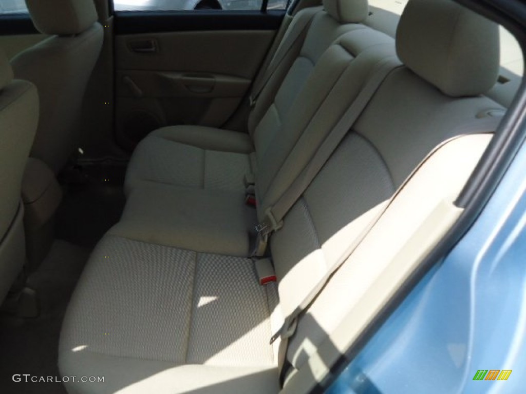 2007 MAZDA3 i Sport Sedan - Ice Blue Metallic / Beige photo #5