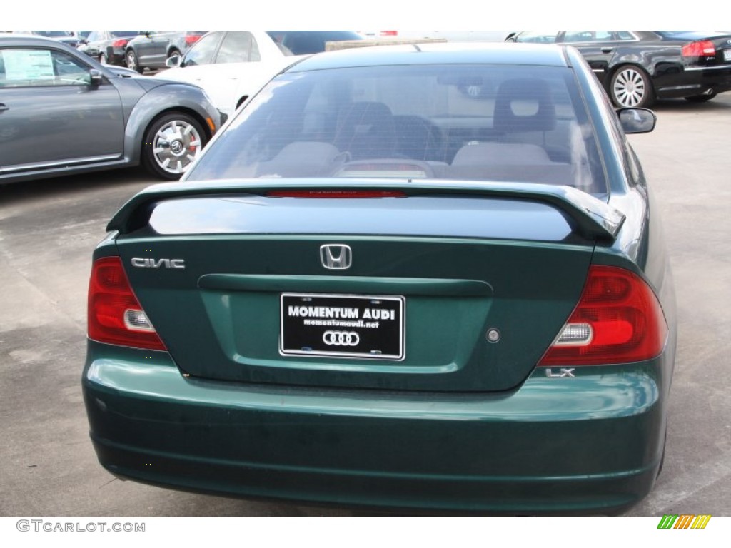 2001 Civic LX Coupe - Clover Green / Beige photo #4