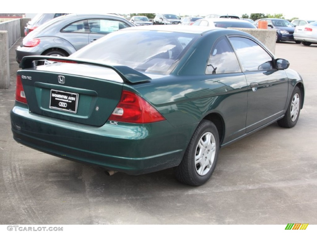 2001 Civic LX Coupe - Clover Green / Beige photo #5