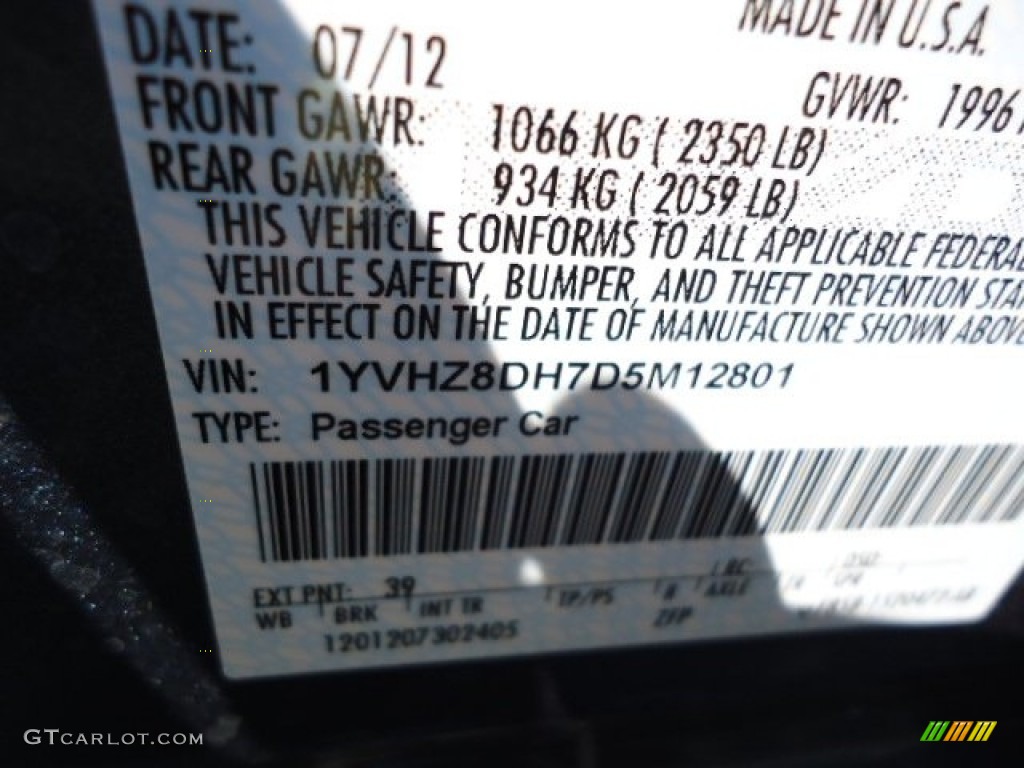 2013 MAZDA6 i Touring Sedan - Steel Blue / Black photo #17