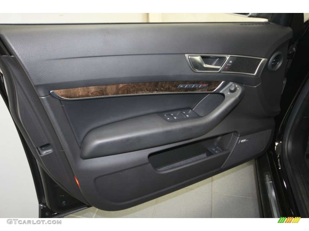 2007 Audi S6 5.2 quattro Sedan Black Door Panel Photo #69673743