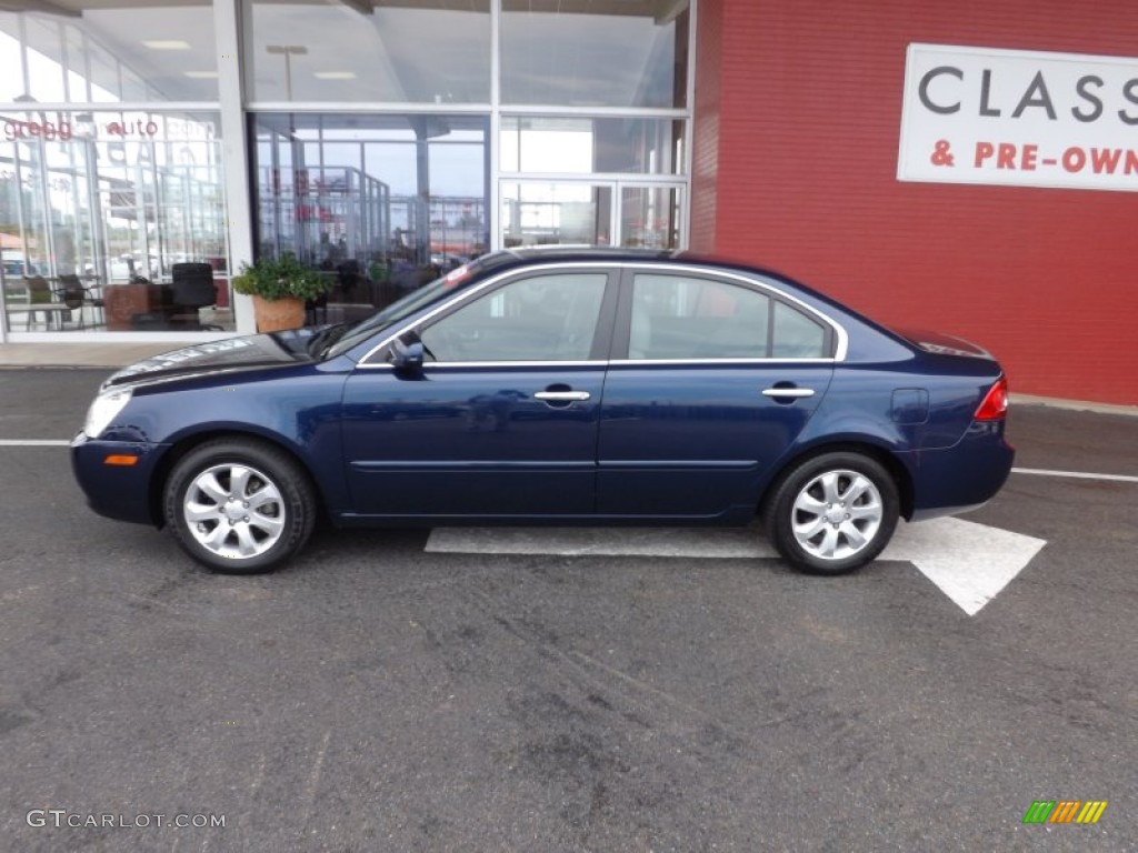 2008 Optima LX V6 - Deep Ocean Blue / Beige photo #2