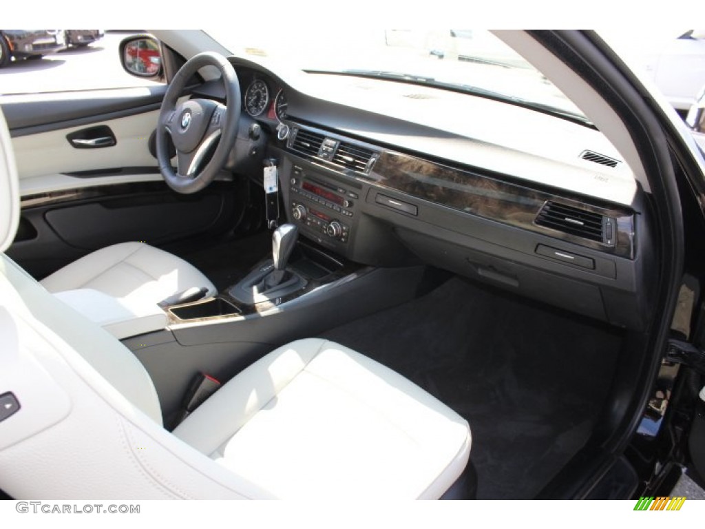 2010 3 Series 328i xDrive Coupe - Jet Black / Oyster/Black Dakota Leather photo #24