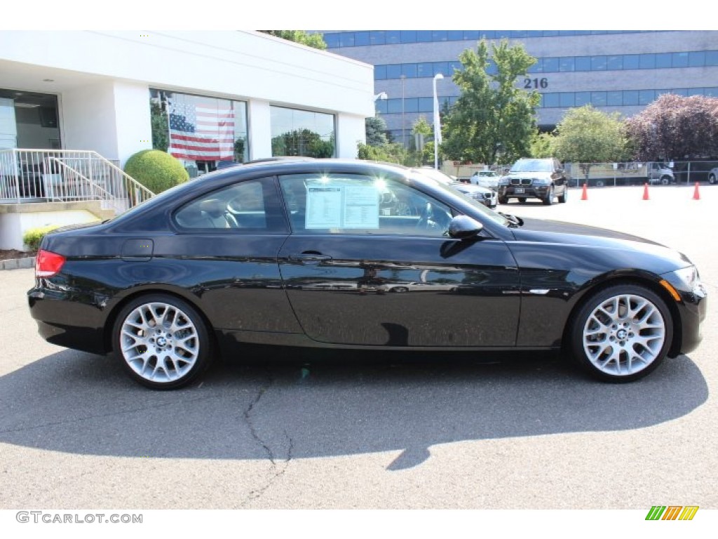 2009 3 Series 328i Coupe - Black Sapphire Metallic / Saddle Brown Dakota Leather photo #4