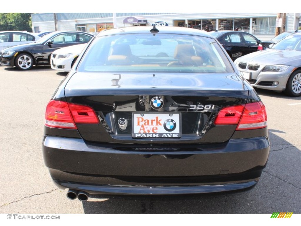 2009 3 Series 328i Coupe - Black Sapphire Metallic / Saddle Brown Dakota Leather photo #6