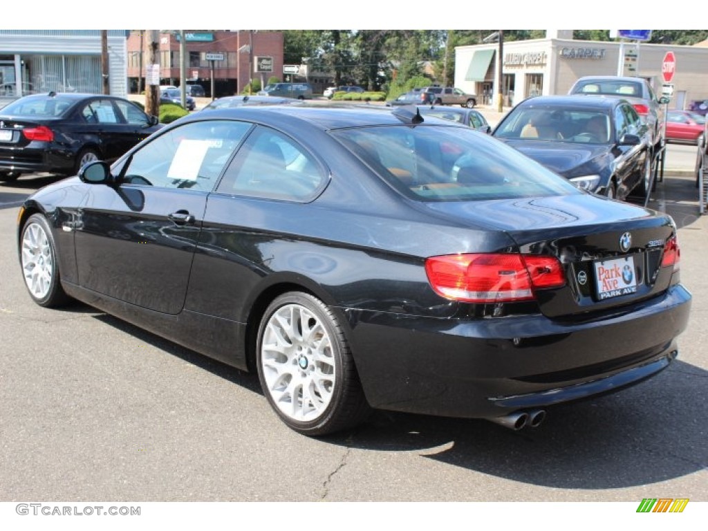 2009 3 Series 328i Coupe - Black Sapphire Metallic / Saddle Brown Dakota Leather photo #7