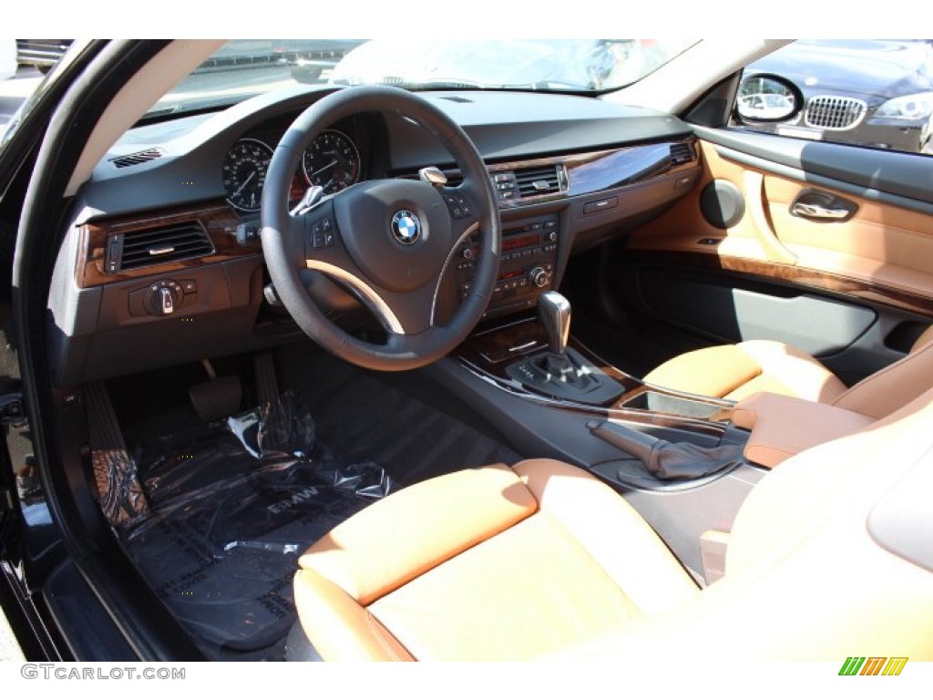 2009 3 Series 328i Coupe - Black Sapphire Metallic / Saddle Brown Dakota Leather photo #10