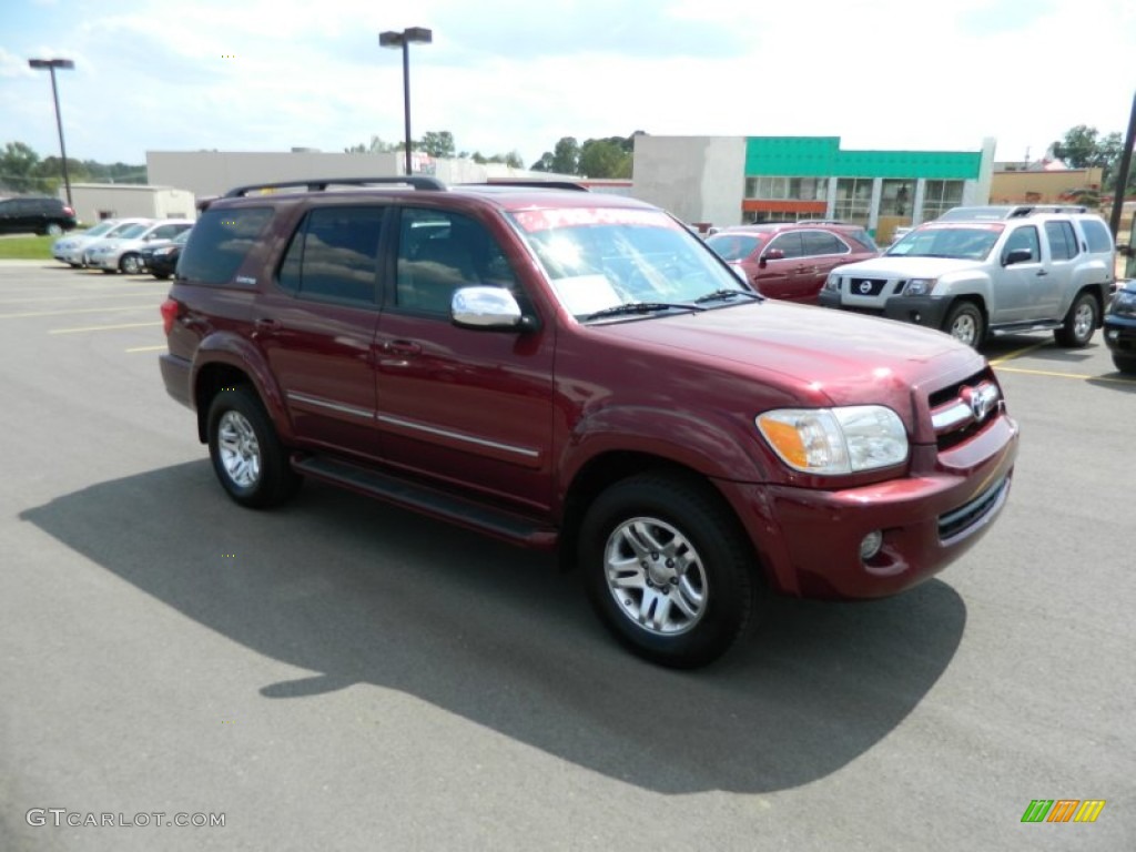 2007 Sequoia Limited 4WD - Salsa Red Pearl / Light Charcoal photo #7