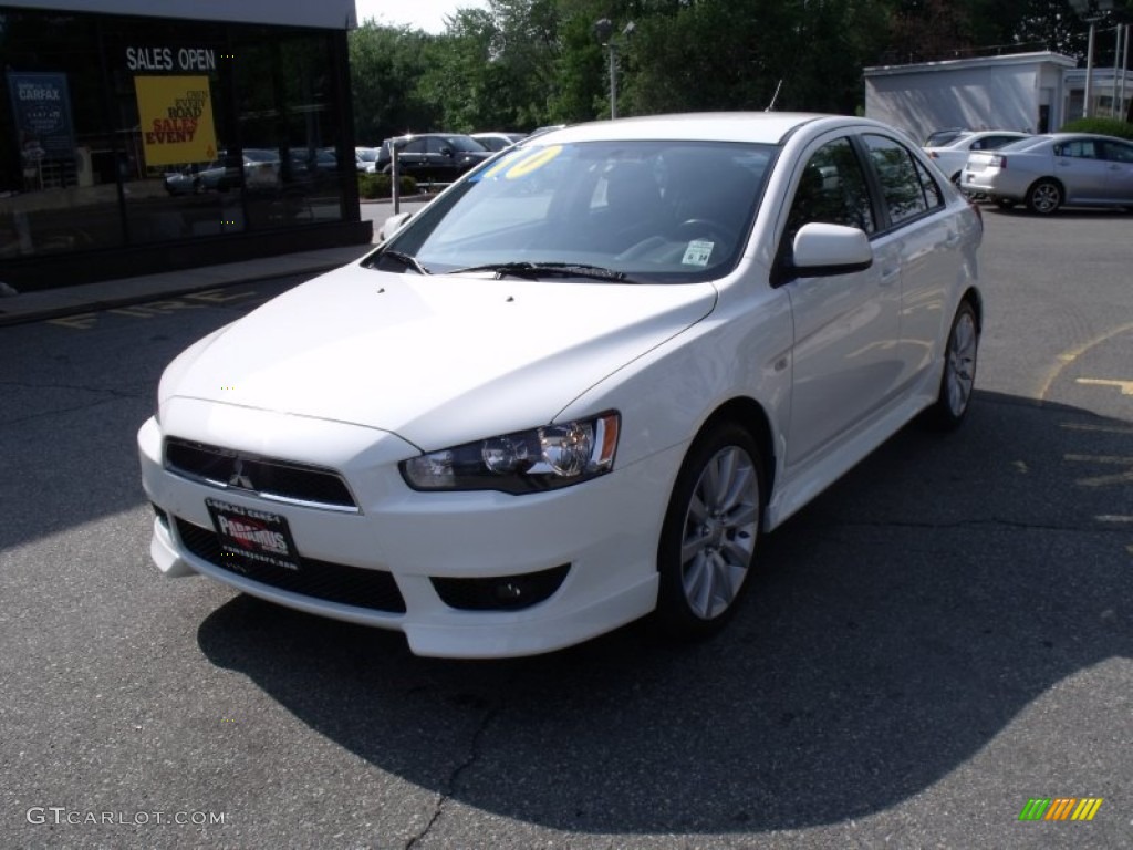 2010 Lancer Sportback GTS - Wicked White Metallic / Black photo #2