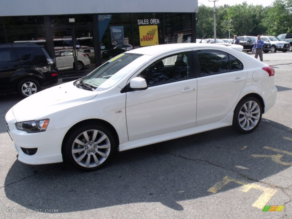 2010 Lancer Sportback GTS - Wicked White Metallic / Black photo #3