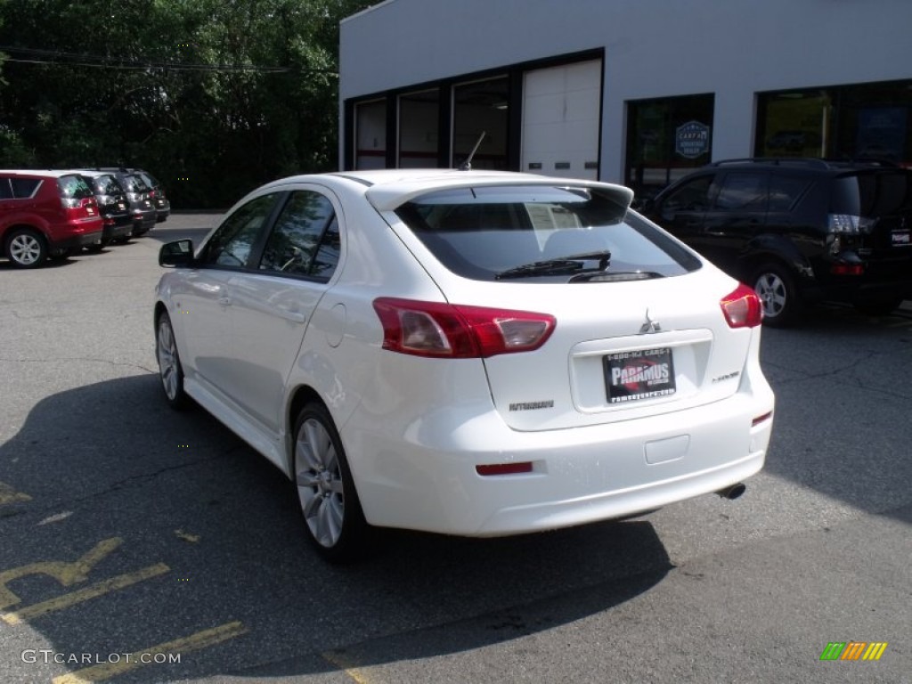 2010 Lancer Sportback GTS - Wicked White Metallic / Black photo #4