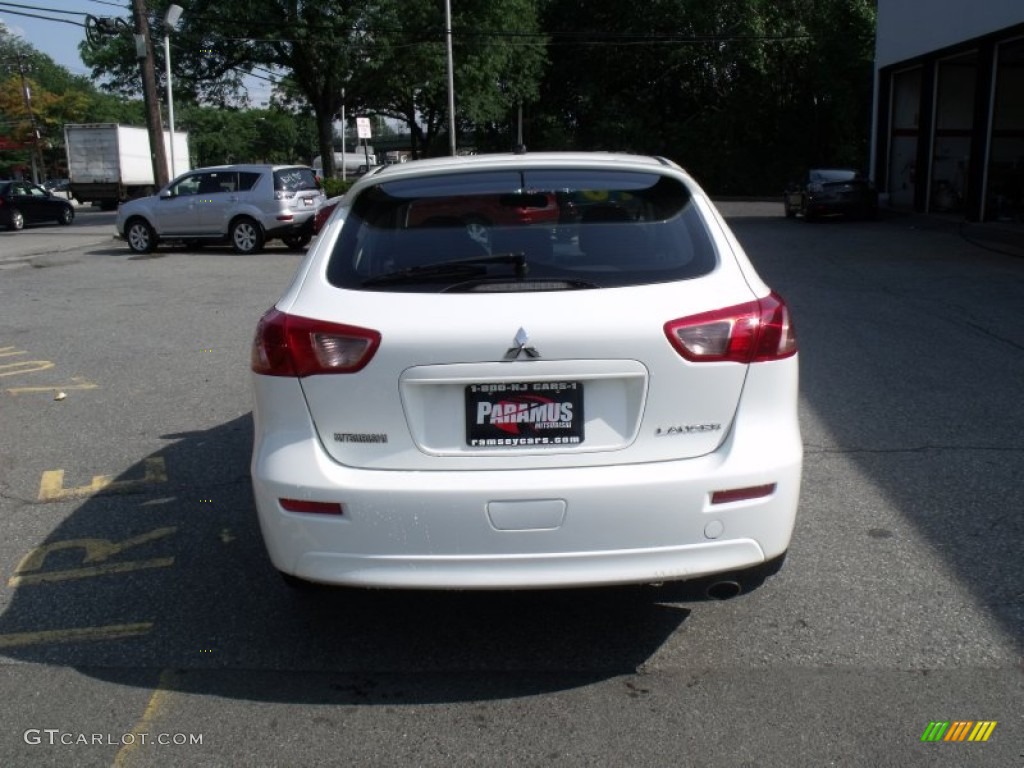 2010 Lancer Sportback GTS - Wicked White Metallic / Black photo #5