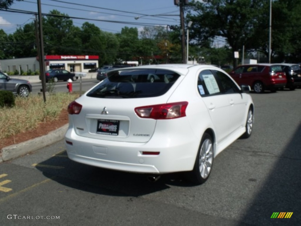 2010 Lancer Sportback GTS - Wicked White Metallic / Black photo #6