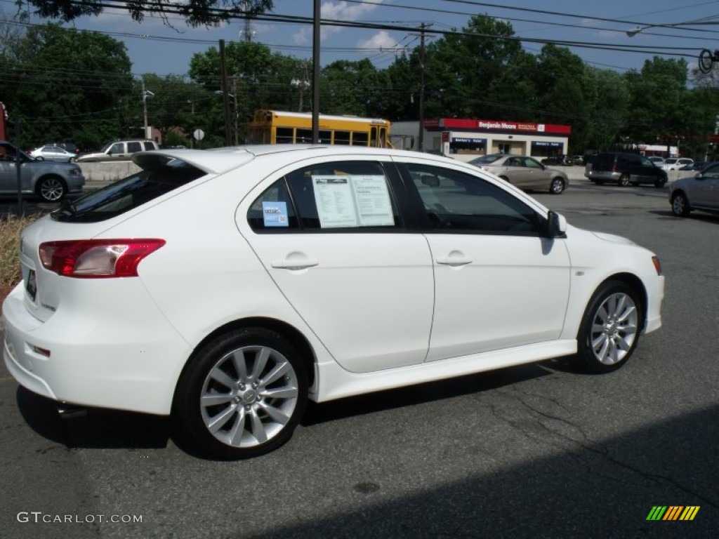 2010 Lancer Sportback GTS - Wicked White Metallic / Black photo #7