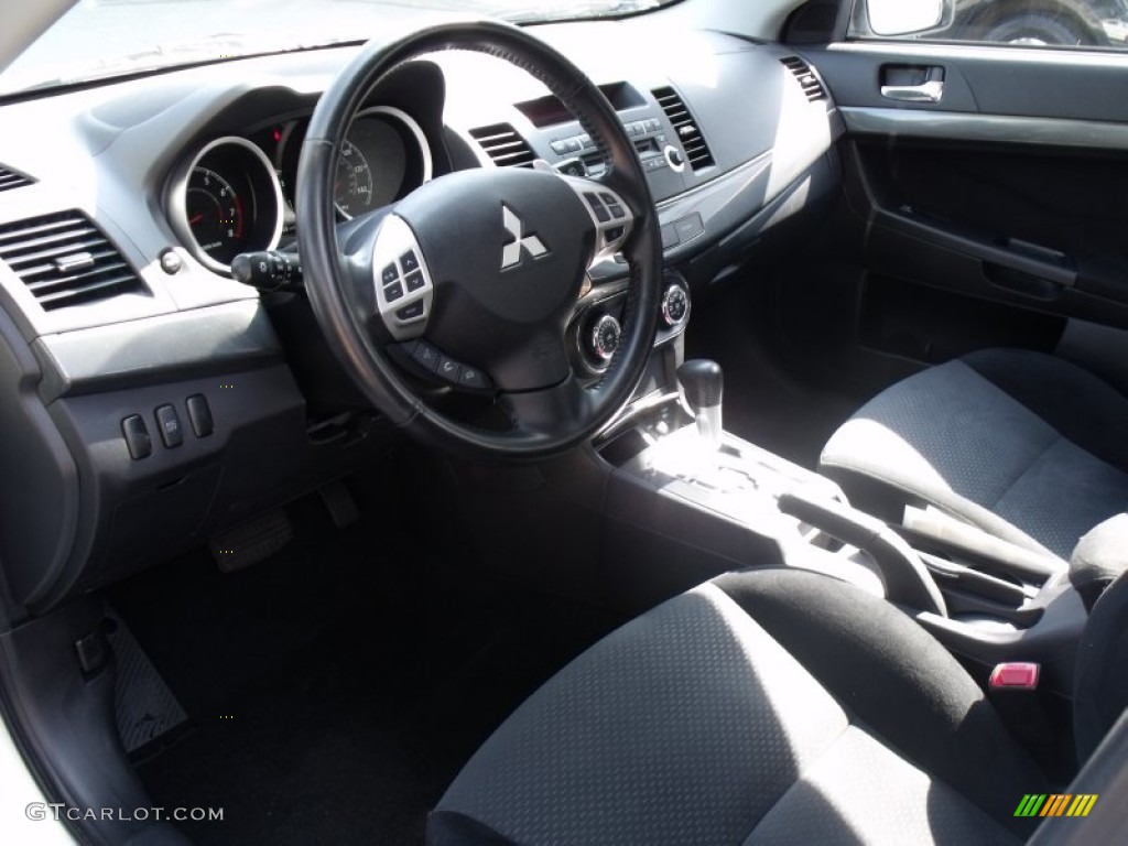 2010 Lancer Sportback GTS - Wicked White Metallic / Black photo #9
