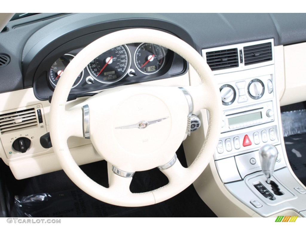 2005 Chrysler Crossfire Limited Roadster Dark Slate Grey/Vanilla Steering Wheel Photo #69682683