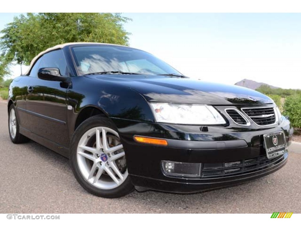 Black 2007 Saab 9-3 2.0T Convertible Exterior Photo #69684321