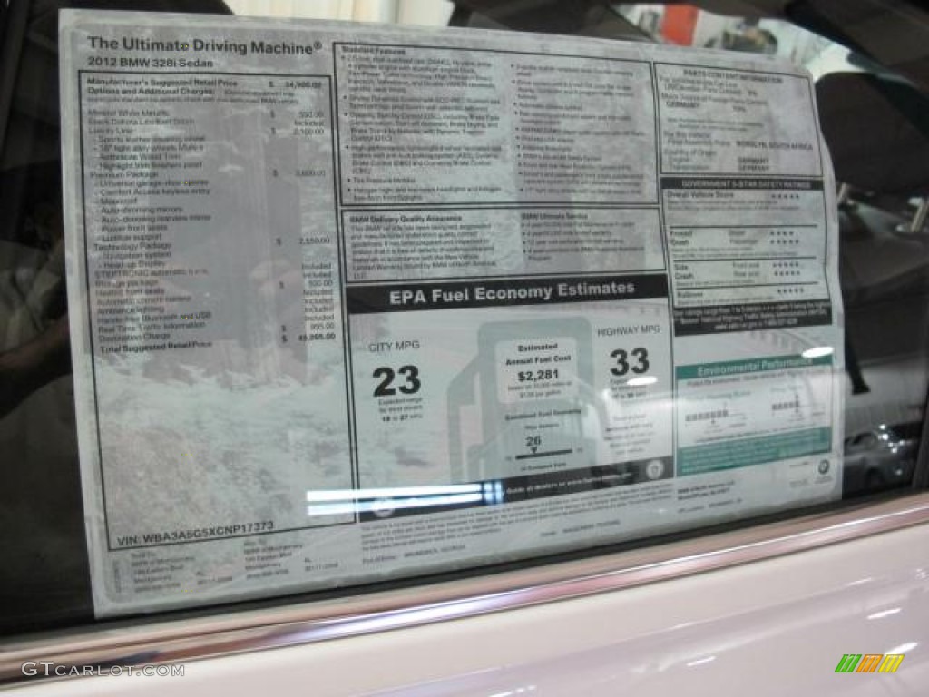 2012 3 Series 328i Sedan - Mineral White Metallic / Black photo #12