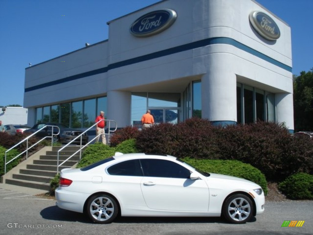2008 3 Series 335xi Coupe - Alpine White / Saddle Brown/Black photo #1