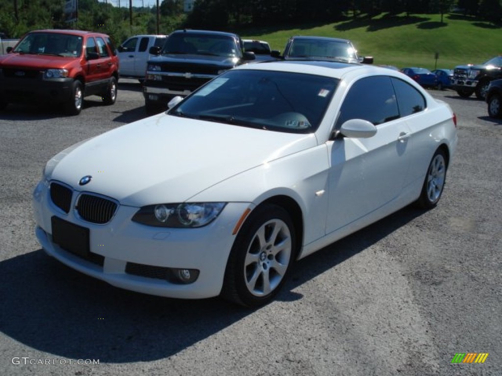 2008 3 Series 335xi Coupe - Alpine White / Saddle Brown/Black photo #4
