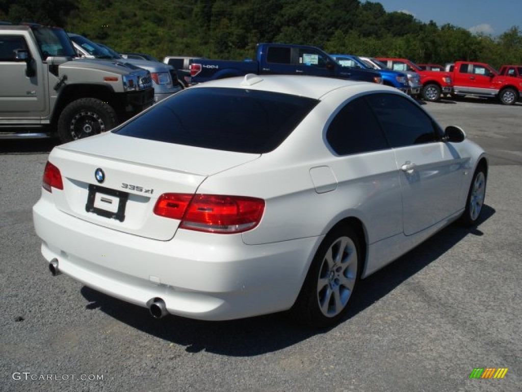 2008 3 Series 335xi Coupe - Alpine White / Saddle Brown/Black photo #8