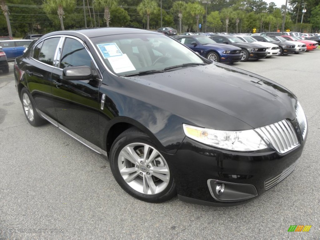 2009 MKS Sedan - Tuxedo Black Metallic / Light Camel photo #1