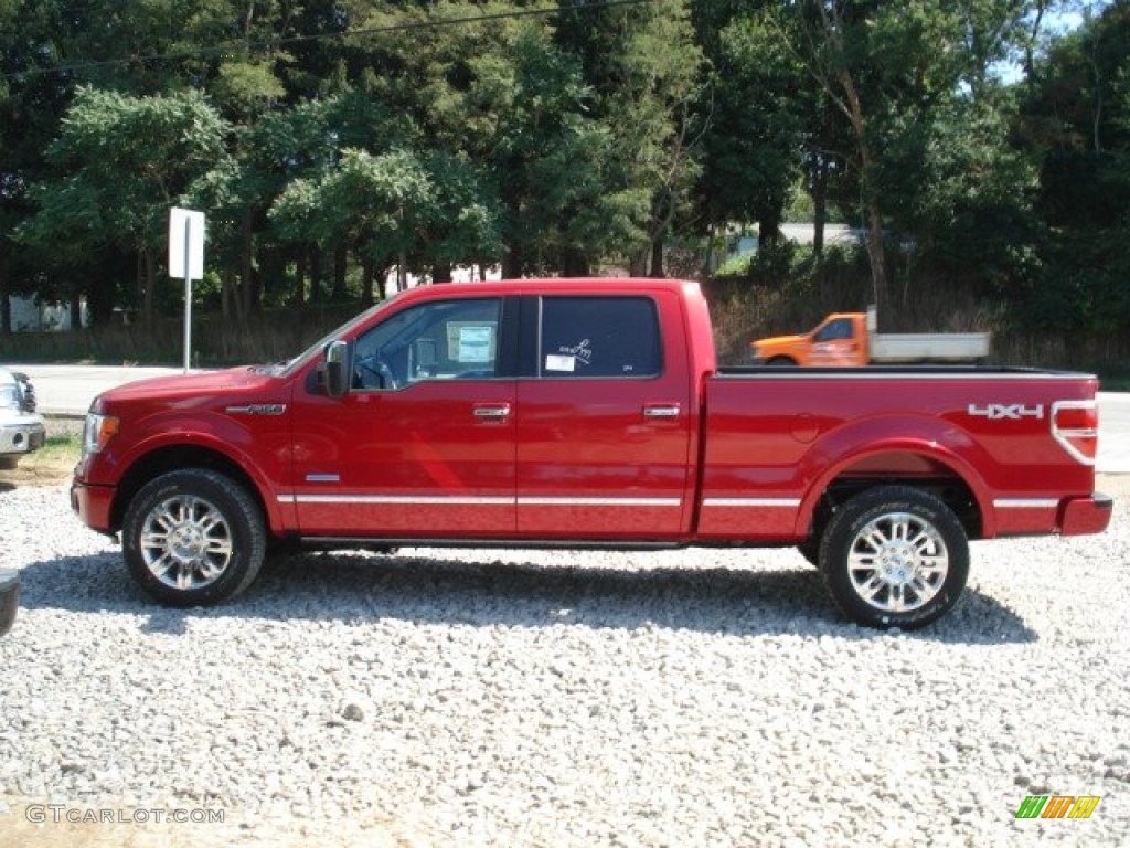 Red Candy Metallic 2012 Ford F150 Platinum SuperCrew 4x4 Exterior Photo #69687378